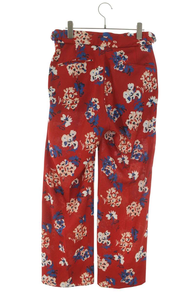 Needles 23SS Floral Print Slacks Red Poly Size 28