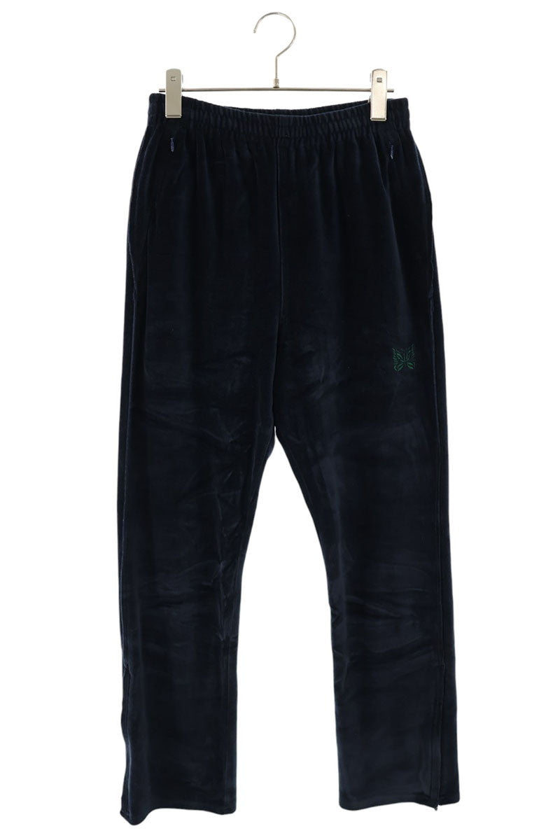 Needles Velour Track Pants Cotton Blend Navy Size 28