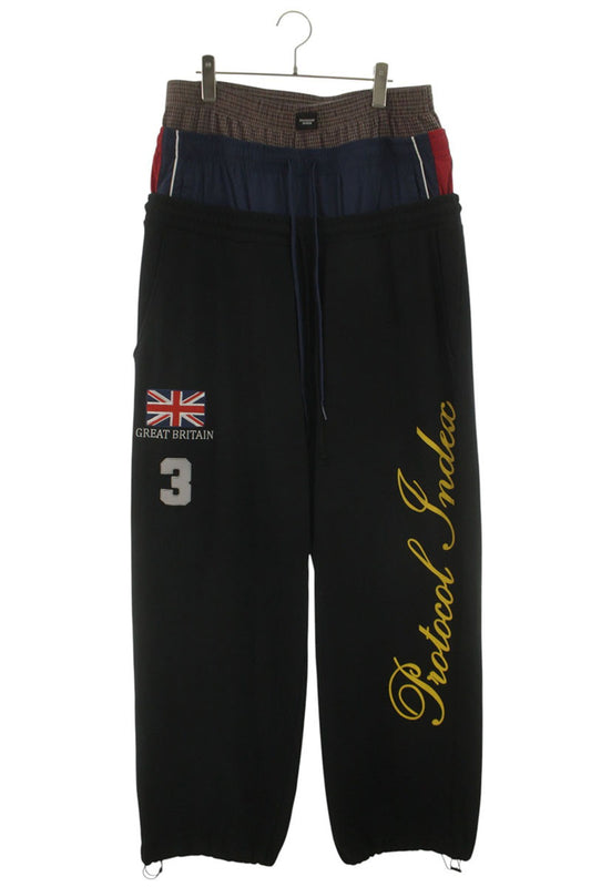 Protocol Index Black/Navy Layered Sweatpants Size 34
