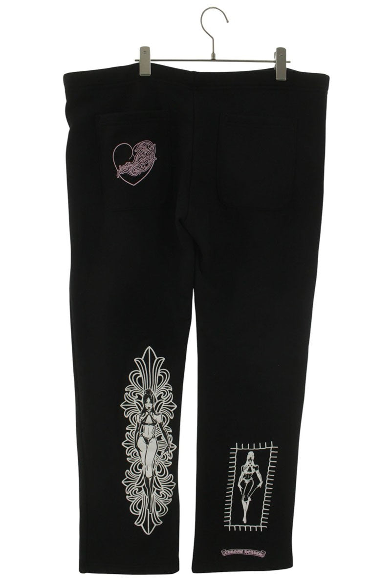 Chrome Hearts SWEAT PANTS DEADLY DOLL Black Pink Size 32
