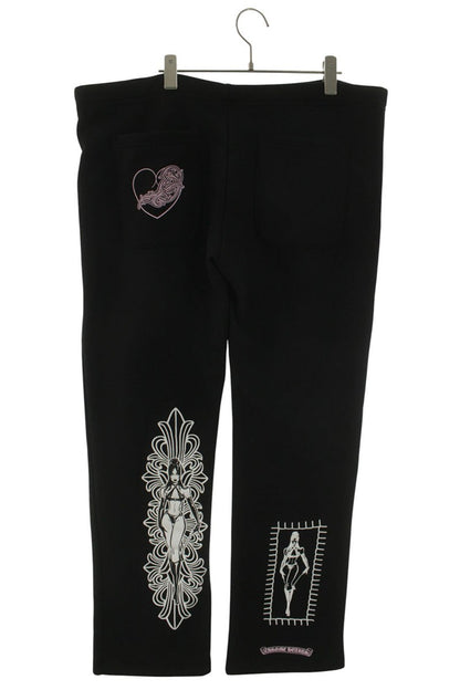 Chrome Hearts SWEAT PANTS DEADLY DOLL Black Pink Size 32
