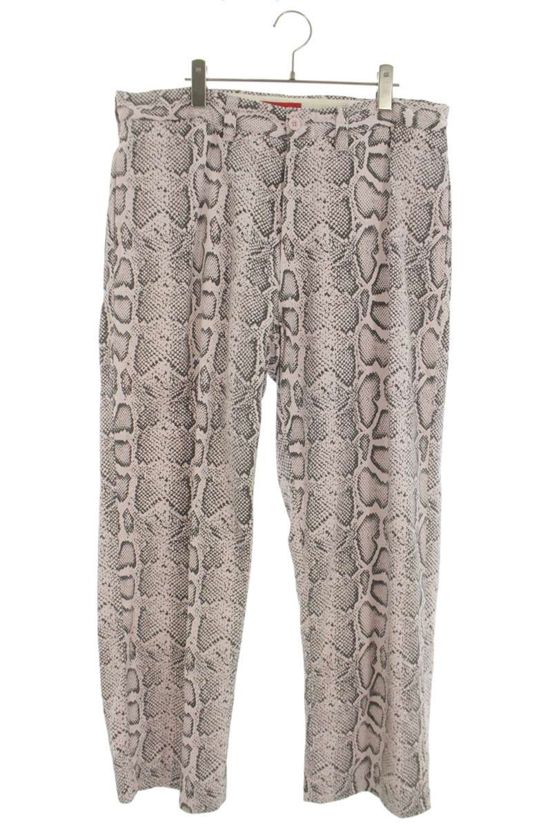 SUPREME 24SS Snake Print Chino Pants Pink Size 34