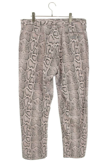 SUPREME 24SS Snake Print Chino Pants Pink Size 34