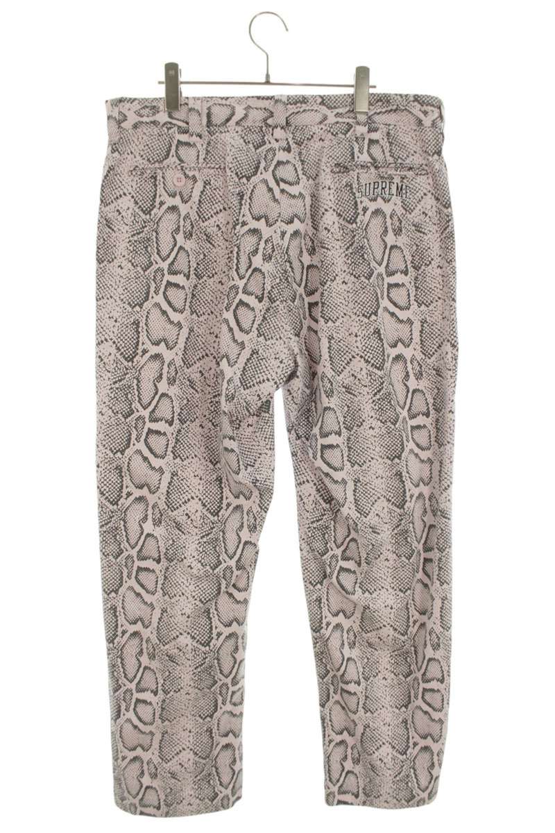 SUPREME 24SS Snake Print Chino Pants Pink Size 34