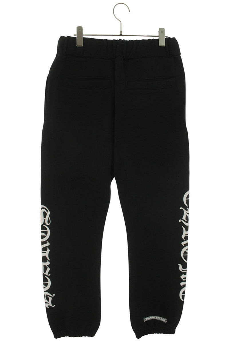 Chrome Hearts SWEAT PANTS Side Logo Print Black Size 30
