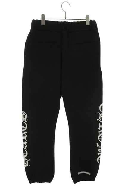Chrome Hearts SWEAT PANTS Side Logo Print Black Size 30