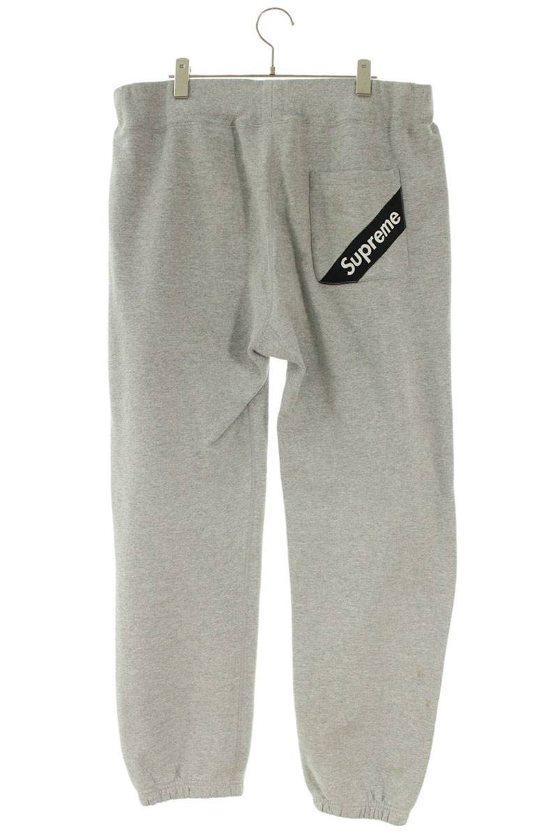 SUPREME Corner Label Sweatpant Gray Cotton Size 34