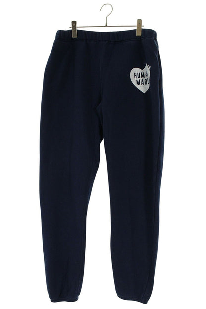 HUMAN MADE Navy Heart Logo Cotton Blend Sweatpants Size 36