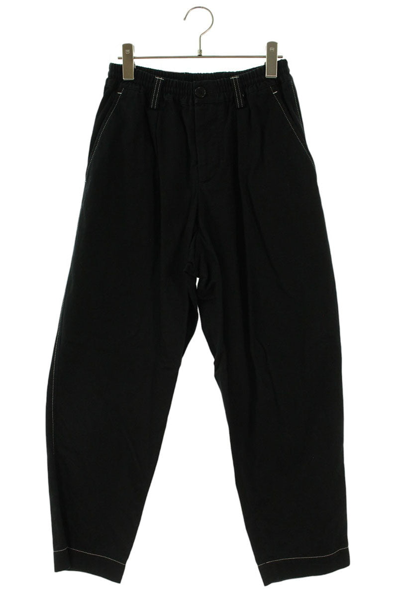 MARNI Black Cotton Gabardine Shirred Tapered Pants Size 32