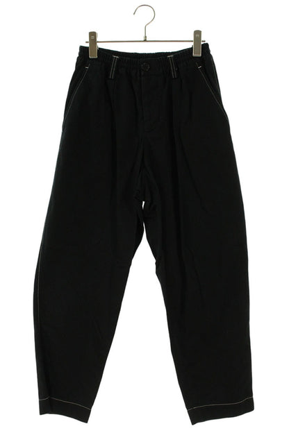 MARNI Black Cotton Gabardine Shirred Tapered Pants Size 32