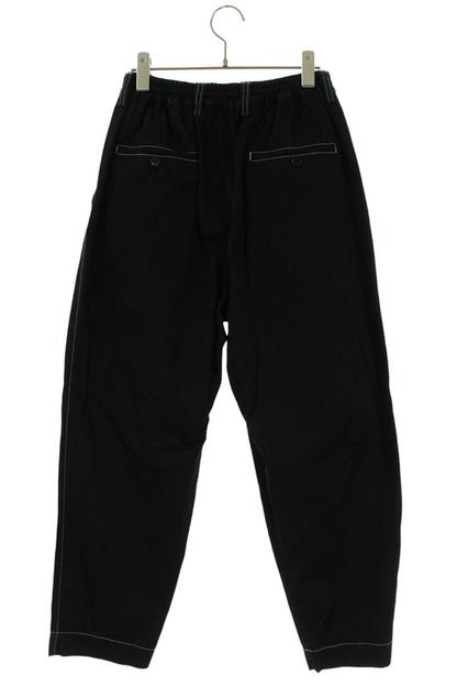 MARNI Black Cotton Gabardine Shirred Tapered Pants Size 32