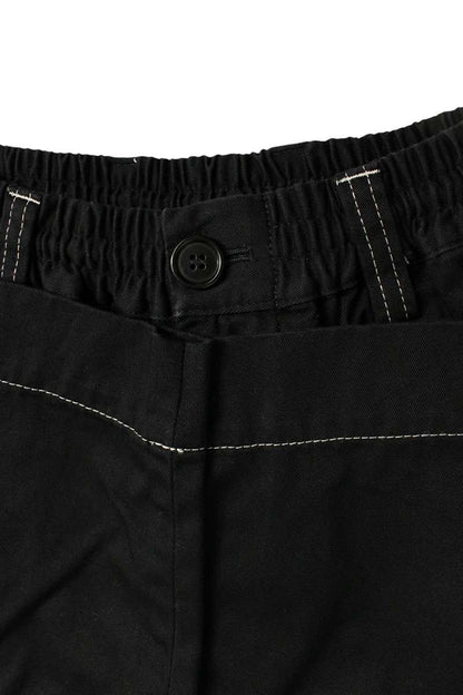 MARNI Black Cotton Gabardine Shirred Tapered Pants Size 32