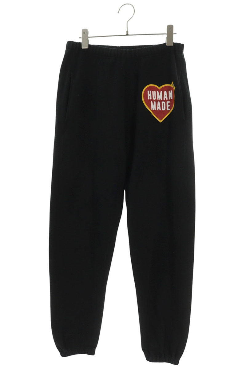 HUMAN MADE Black Heart Logo Print Cotton Sweatpants Size 30