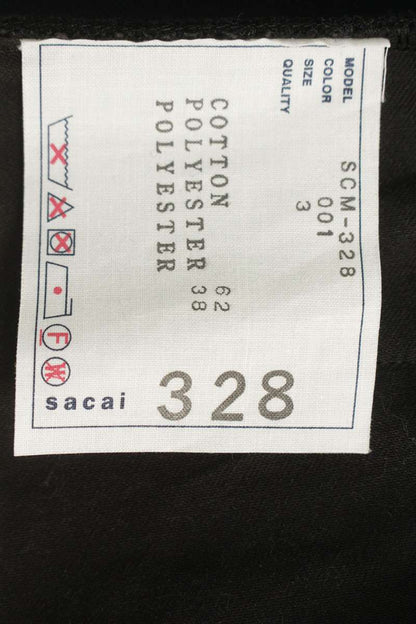 Sacai 26SS Nylon Panel Sponge Sweatpants Black Size 34