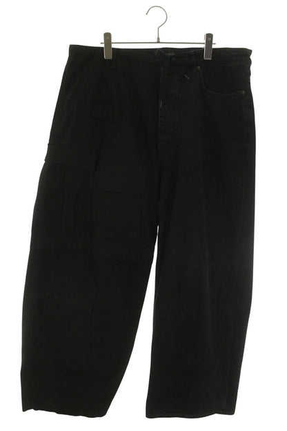 BALENCIAGA Hybrid Baggy Paneled Cargo Pants Black Size 28