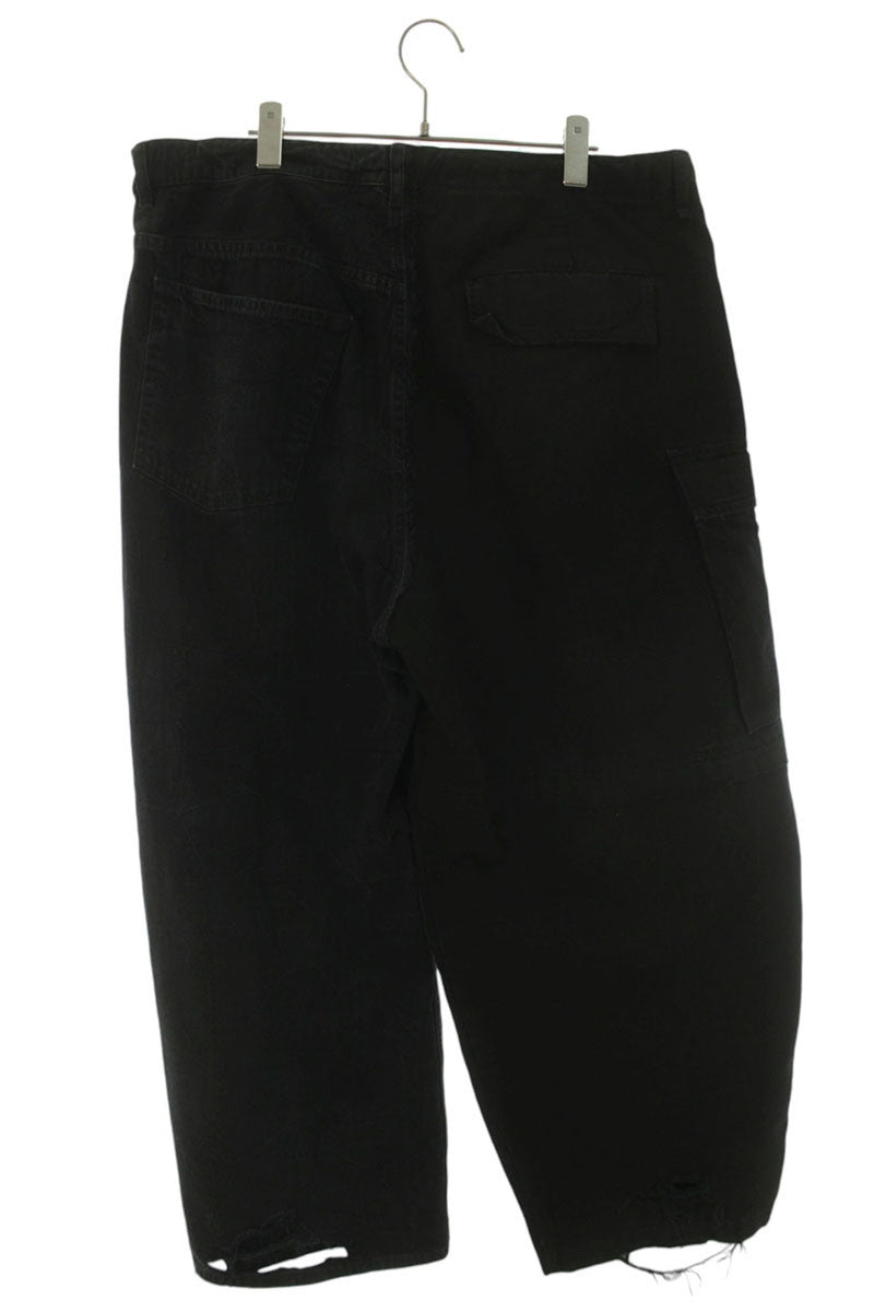 BALENCIAGA Hybrid Baggy Paneled Cargo Pants Black Size 28