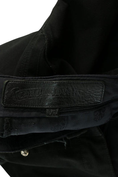 Chrome Hearts Fatigue Cargo Cotton Pants Black Size 30INCH