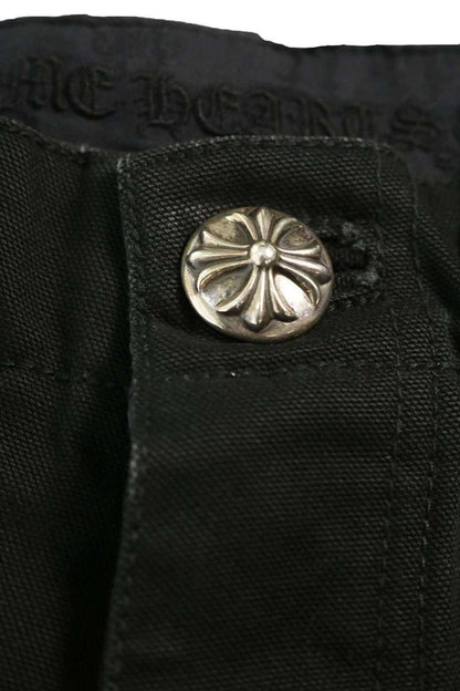 Chrome Hearts Fatigue Cargo Cotton Pants Black Size 30INCH