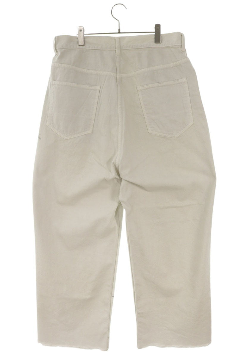 ANCELLM 26SS White Cotton Paint Distressed Pants Size 34