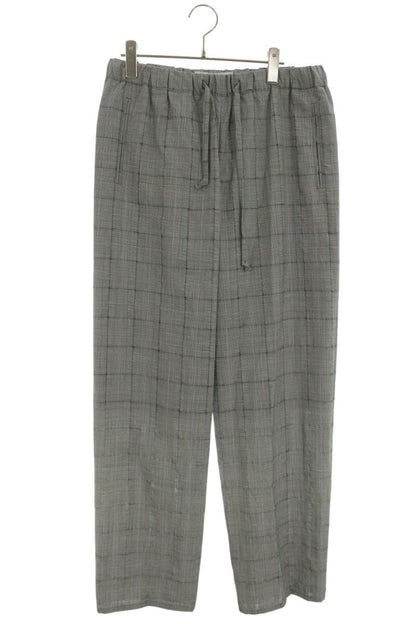 OVERCOAT Wool Mohair Glen Check Drawstring Pants Gray Size S