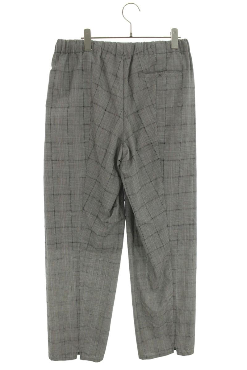 OVERCOAT Wool Mohair Glen Check Drawstring Pants Gray Size S