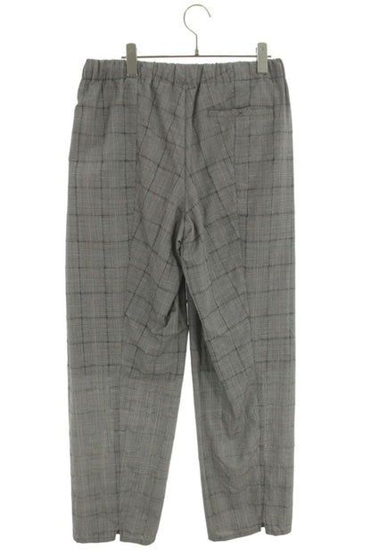 OVERCOAT Wool Mohair Glen Check Drawstring Pants Gray Size S