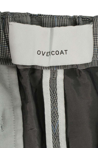 OVERCOAT Wool Mohair Glen Check Drawstring Pants Gray Size S