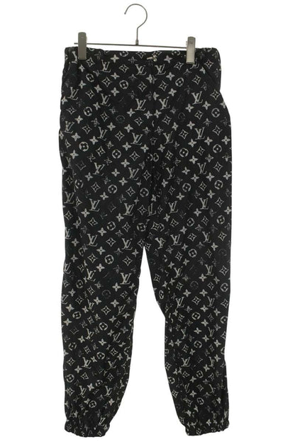 LOUISVUITTON Stencil Effect Monogram Nylon Pants Size 38