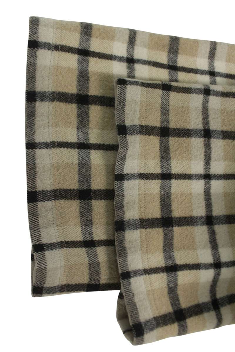BALENCIAGA Check Pattern Pant Beige Wool Blend Size 36