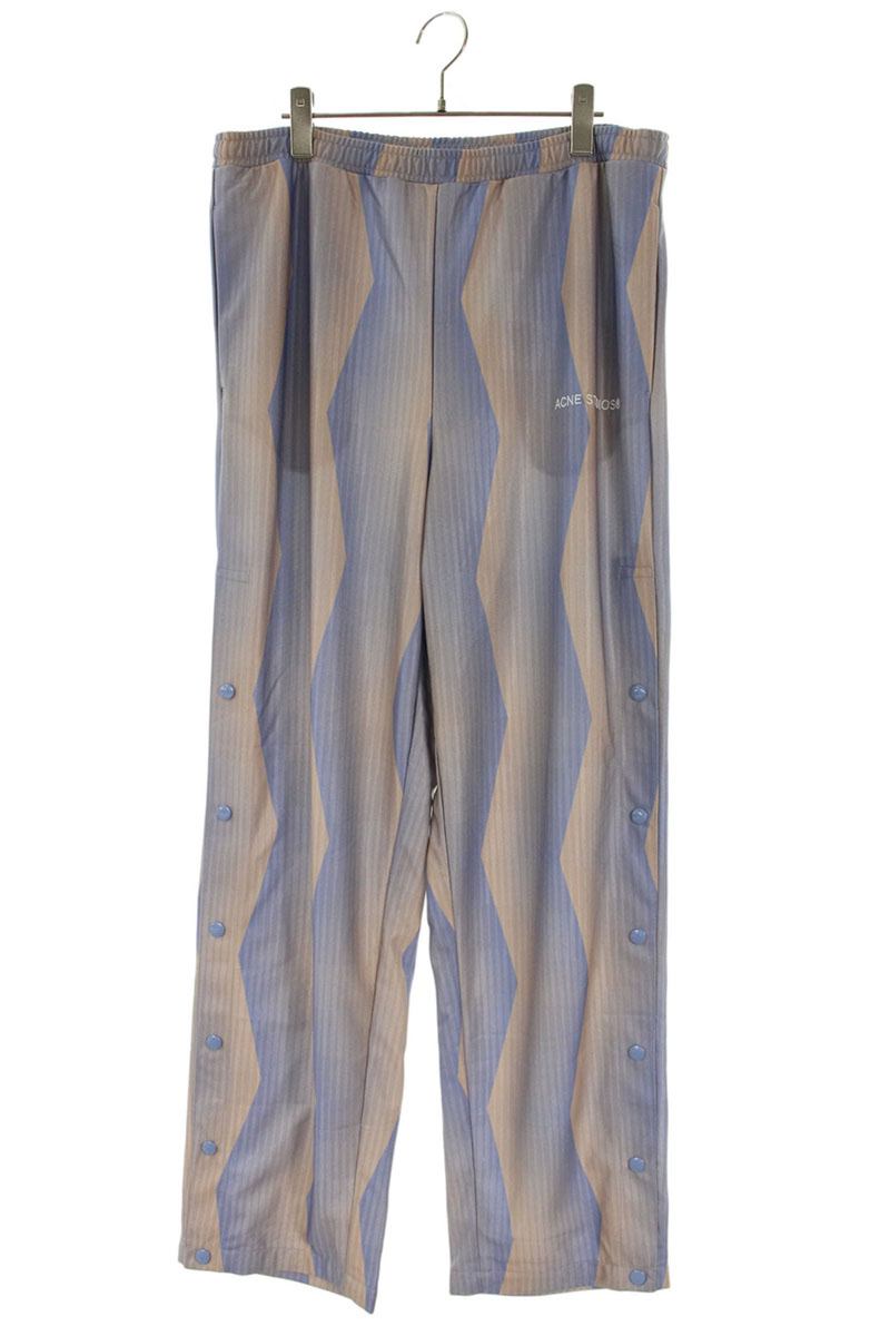 ACNE STUDIOS Graphic Print Side Snap Pants Purple Size 32