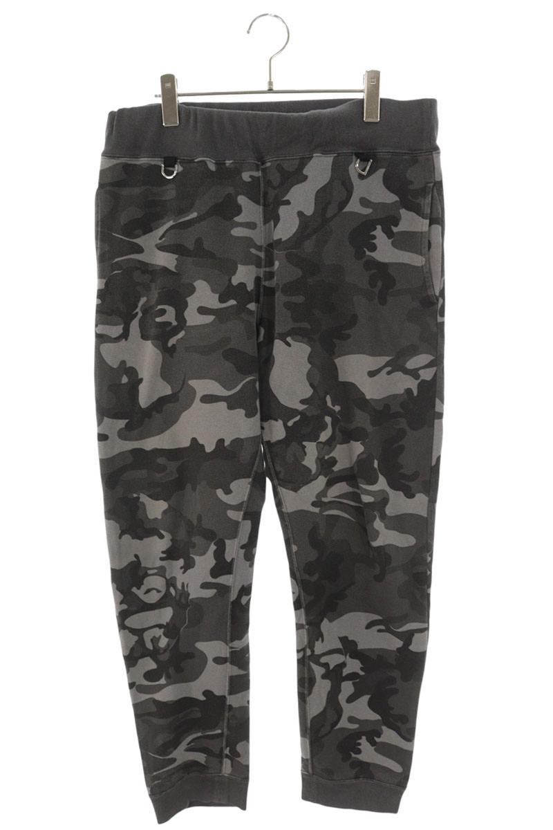 A BATHING APE Gray Camo Cotton Sweatpants Size 32