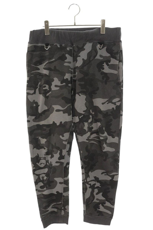 A BATHING APE Gray Camo Cotton Sweatpants Size 32