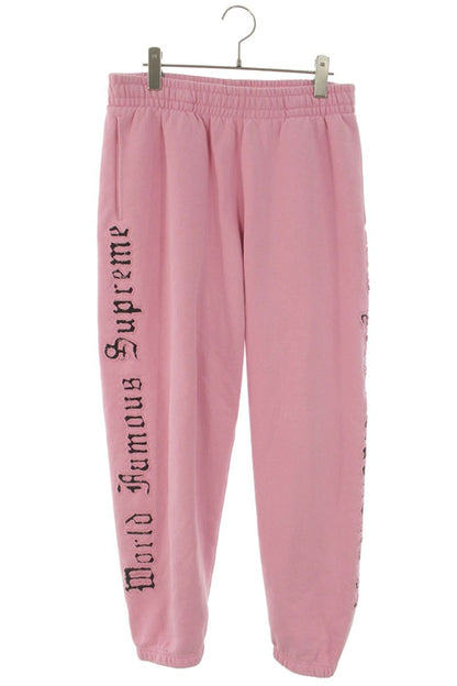 SUPREME Contrast Cutout Sweatpant Pink Cotton Size 30