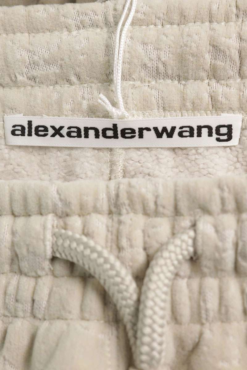 ALEXANDER WANG Flocked Terry Track Pants White Size 32