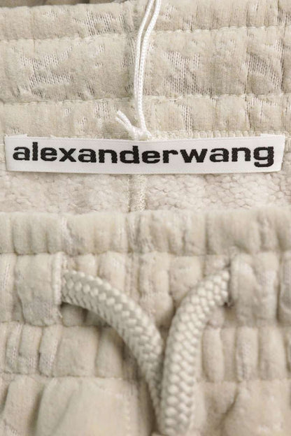 ALEXANDER WANG Flocked Terry Track Pants White Size 32