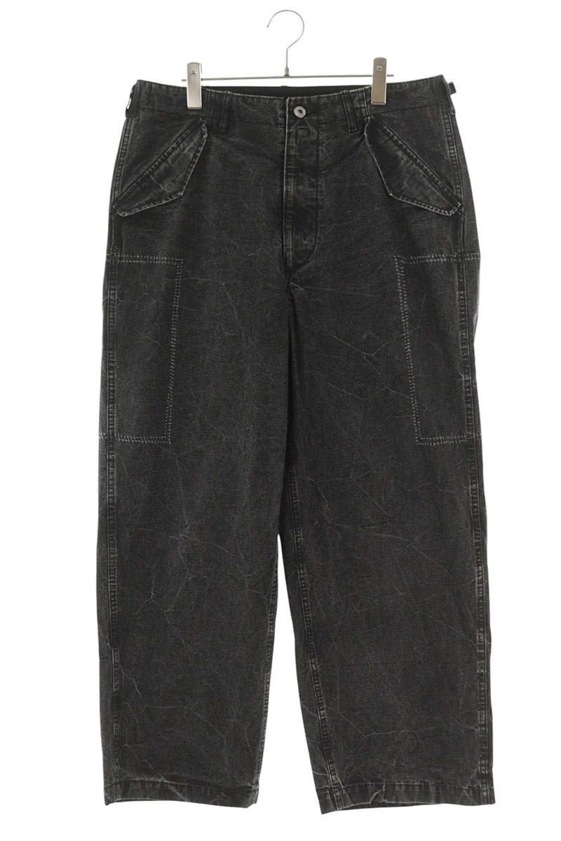 A.PRESSE 25SS Side Pocket Denim Cargo Pants Black Size 34