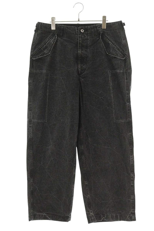 A.PRESSE 25SS Side Pocket Denim Cargo Pants Black Size 34