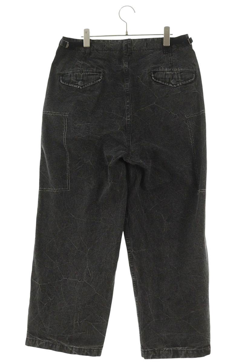 A.PRESSE 25SS Side Pocket Denim Cargo Pants Black Size 34