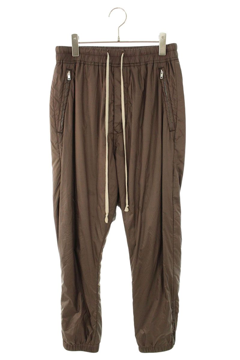 Rick Owens Brown Drawstring Nylon Padded Pants Size 33