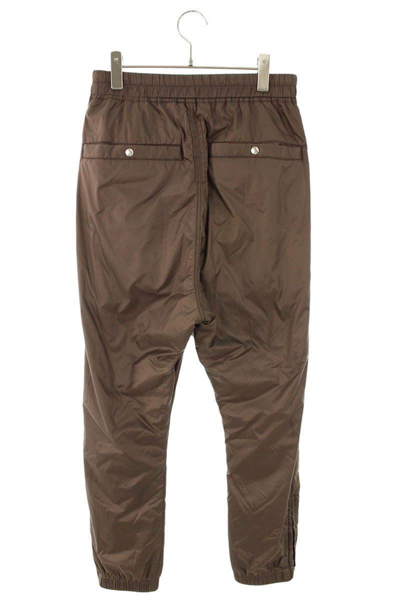 Rick Owens Brown Drawstring Nylon Padded Pants Size 33