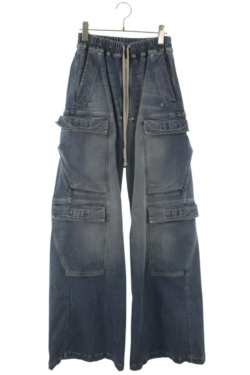 DRKSHDW Indigo Denim Double Cargo Jumbo Belas Pants Size 28