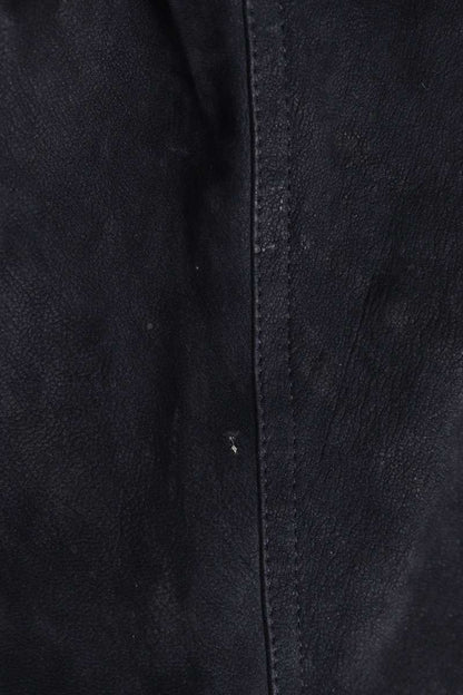 Rick Owens Bauhaus Cargo Leather Pants Dark Navy Size 34
