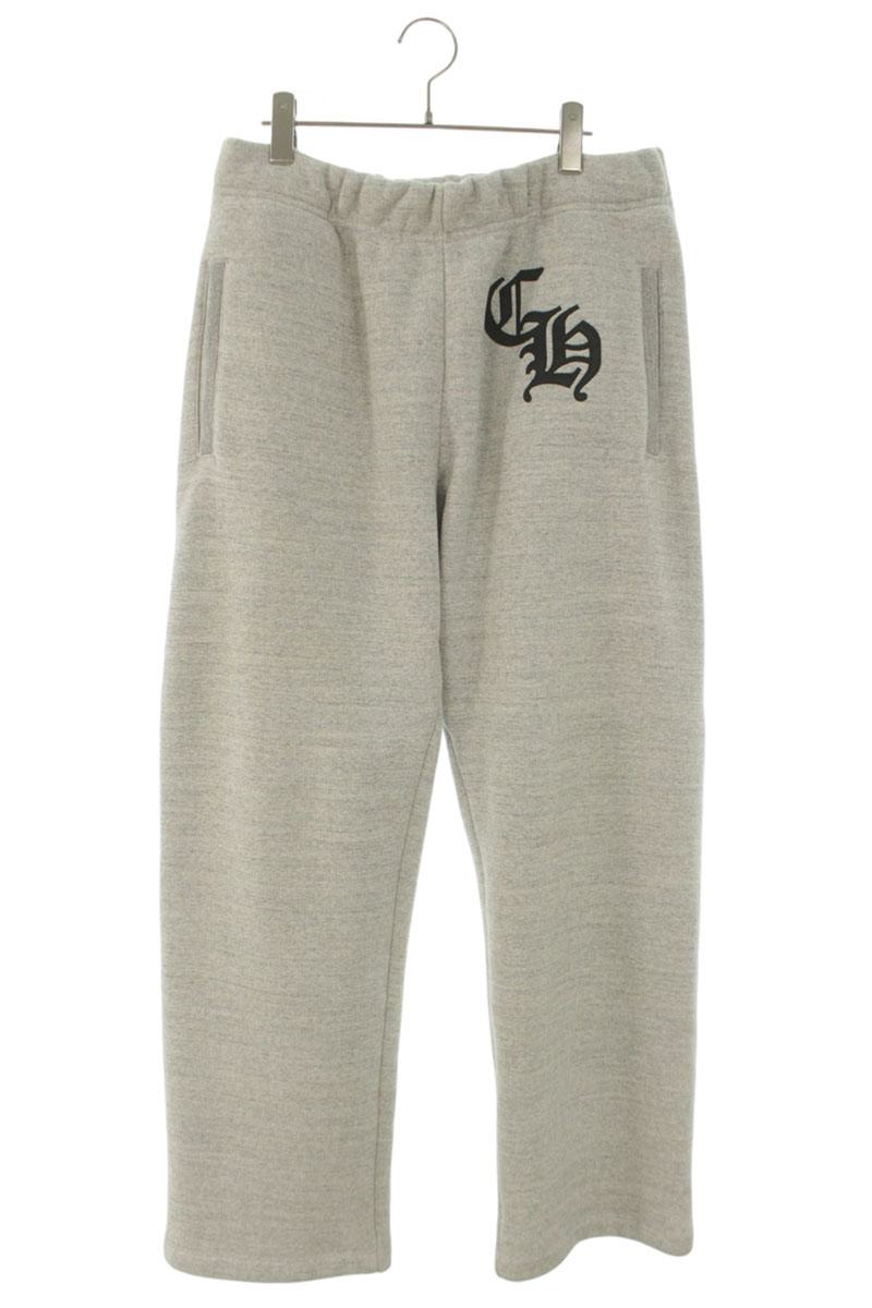 Chrome Hearts CH Logo Embroidered Sweatpants Gray Size 34