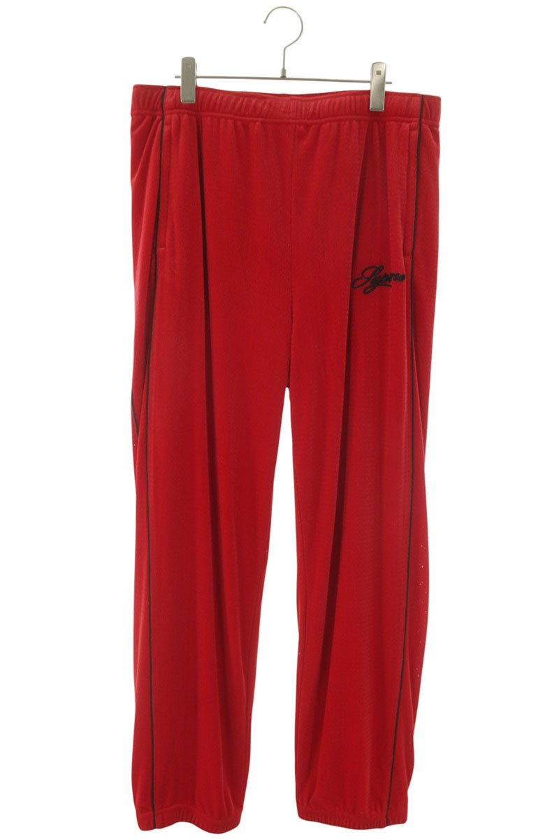 SUPREME 26SS Velour Mesh Track Pant Red Size 32