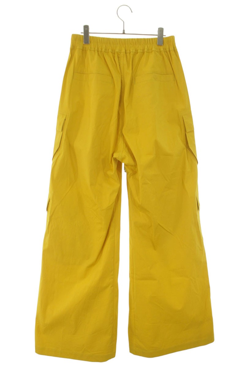 Rick Owens Yellow Cargo Bela Wide Long Pants Size 32