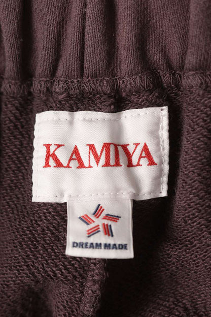 KAMIYA 25AW Skull Flame Distressed Sweatpants Brown Size 34