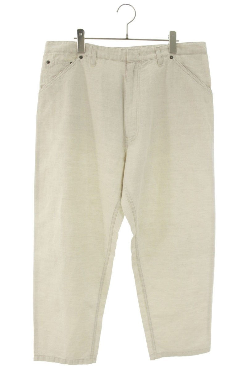 PRADA Triangle Plate Chambray Cotton Linen Pants Size 32