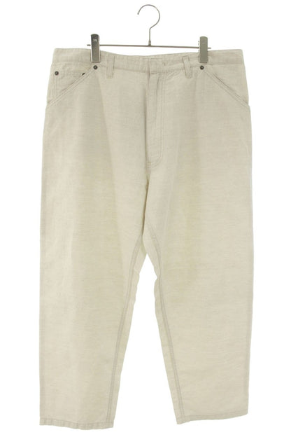 PRADA Triangle Plate Chambray Cotton Linen Pants Size 32