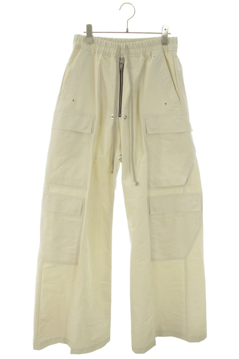 Rick Owens Bella Cargo Trousers White Polyester Size 33