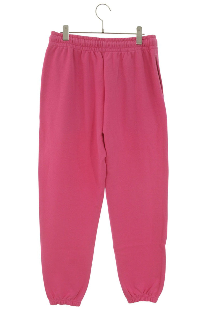 CELINE Logo Print Cotton Sweatpants Pink Size 34